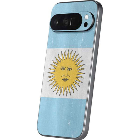 Argentina Flag Distressed Pixel 9 Pro XL Skin